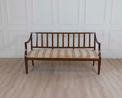 Italian 18th Century Walnut Sofa with Upholstered Seat