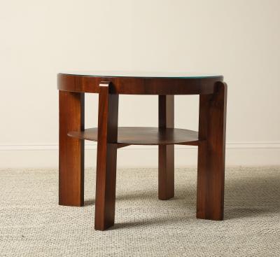 Italian 1930s Art Deco Walnut Side Table