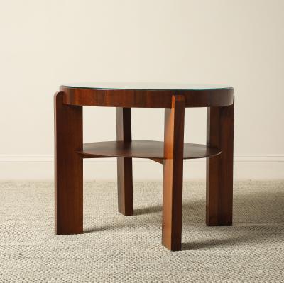 Italian 1930s Art Deco Walnut Side Table