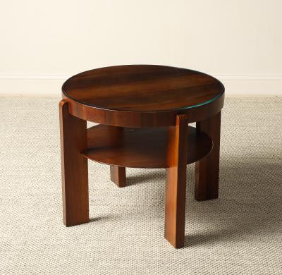 Italian 1930s Art Deco Walnut Side Table
