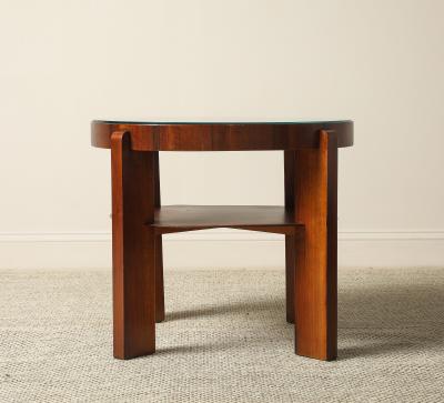 Italian 1930s Art Deco Walnut Side Table