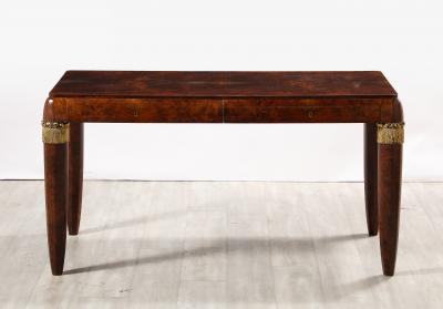 Italian 1930s Burl Walnut Writing Desk