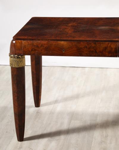 Italian 1930s Burl Walnut Writing Desk