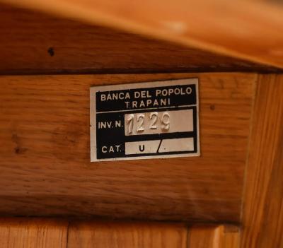 Italian 1930s Writing Table Desk for Banca Del Popolo Trapani