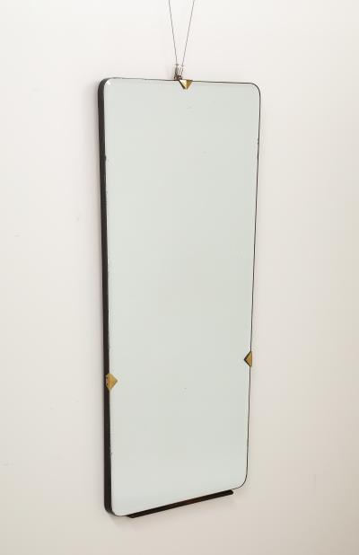 Italian 1940s Brass and Wood Wall Mirror