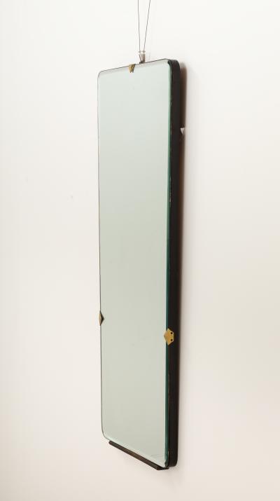 Italian 1940s Brass and Wood Wall Mirror
