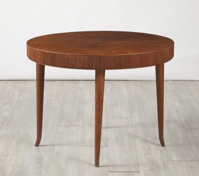 Italian 1940s Carved Oak Center Table