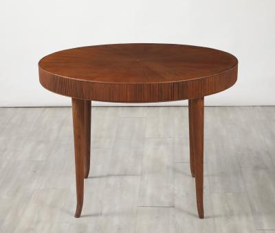 Italian 1940s Carved Oak Center Table