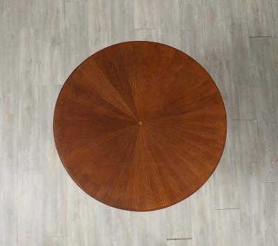 Italian 1940s Carved Oak Center Table