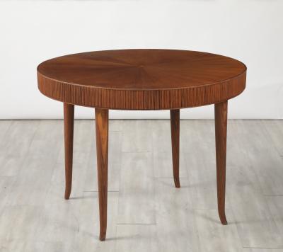 Italian 1940s Carved Oak Center Table