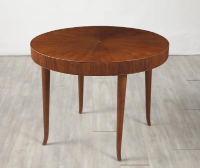 Italian 1940s Carved Oak Center Table