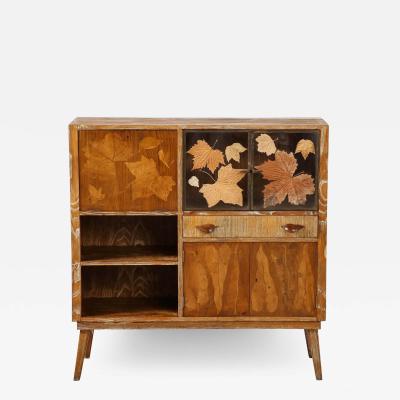 Italian 1940s Cerused Oak Cabinet or Dry Bar