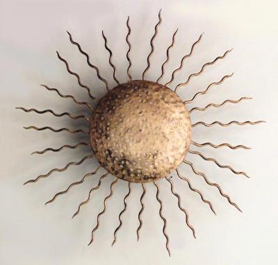 Italian 1940s Gilt Metal Wall Lamp