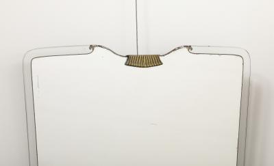 Italian 1940s Glass and Brass Wall Mirror