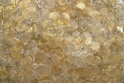 Italian 1940s Style Murano Flush Ceiling Fixture