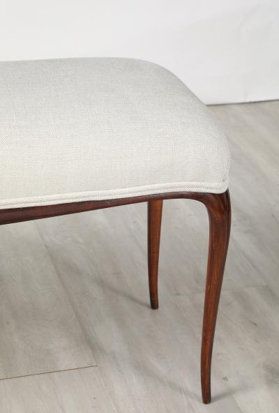 Italian 1940s Walnut Bench