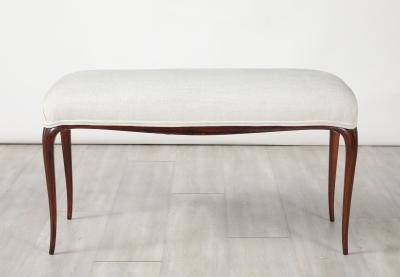 Italian 1940s Walnut Bench
