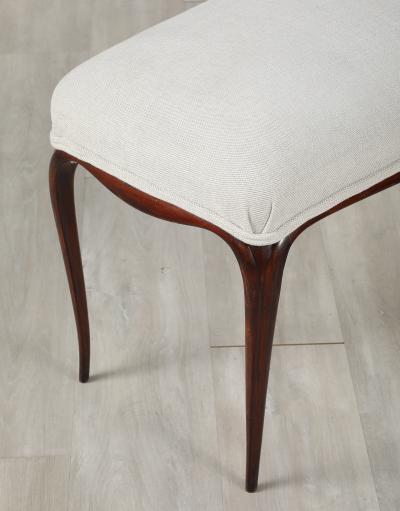 Italian 1940s Walnut Bench