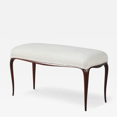 Italian 1940s Walnut Bench