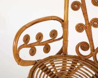 Italian 1950s Bamboo Armchair