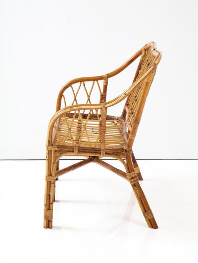 Italian 1950s Bamboo Settee