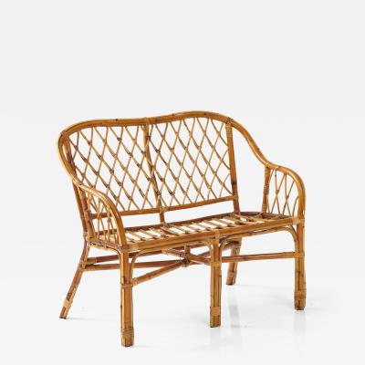 Italian 1950s Bamboo Settee