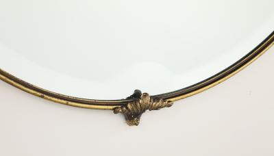 Italian 1950s Brass Shaped Beveled Mirror