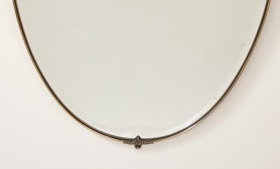 Italian 1950s Brass Shaped Wall Mirror with Horse Sculpture