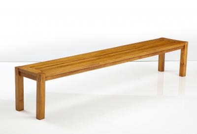 Italian 1960 s Oak Slat Bench