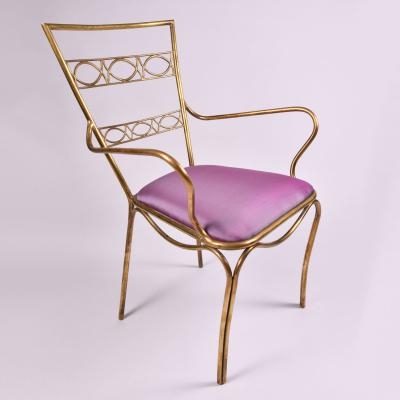 Italian 1960 s brass occasional chair