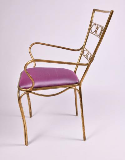 Italian 1960 s brass occasional chair