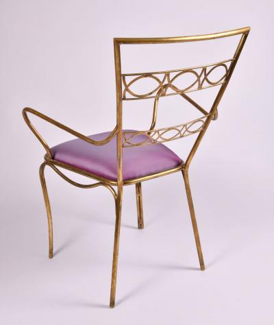 Italian 1960 s brass occasional chair