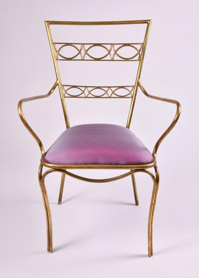 Italian 1960 s brass occasional chair