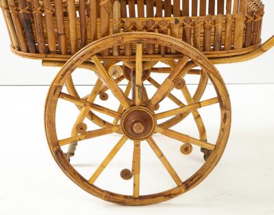 Italian 1970s Bamboo Bar Cart