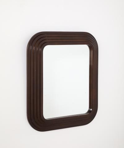 Italian 1970s Lacquered Metal Wall Mirror