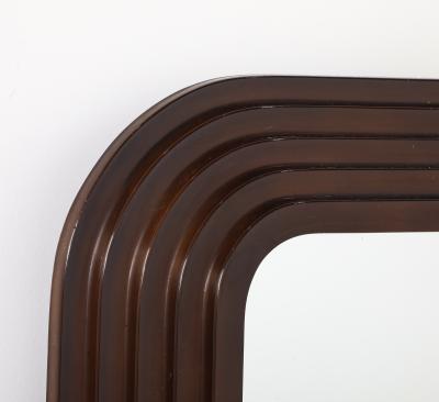 Italian 1970s Lacquered Metal Wall Mirror