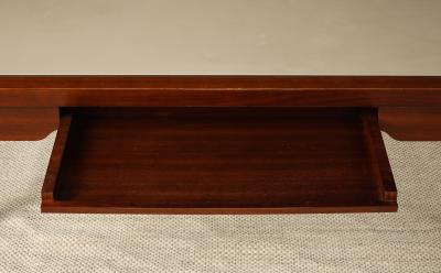 Italian 1970s Mahogany Neoclassical Style Writing Desk