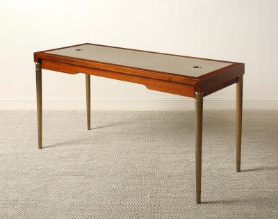 Italian 1970s Mahogany Neoclassical Style Writing Desk