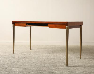 Italian 1970s Mahogany Neoclassical Style Writing Desk
