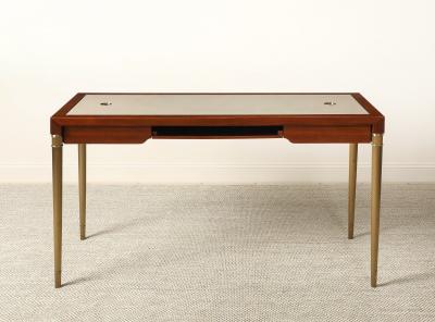 Italian 1970s Mahogany Neoclassical Style Writing Desk