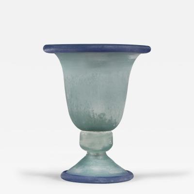 Italian 1970s Murano blue Scavo table lamp