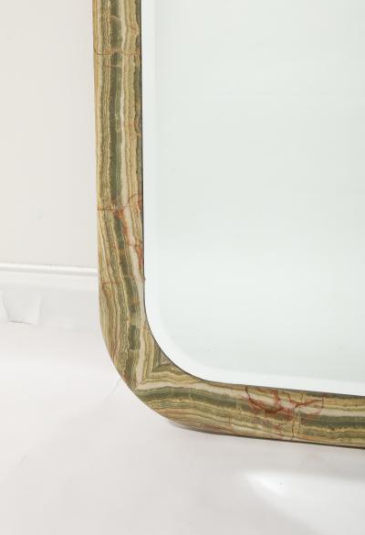Italian 1970s Square Marble Mirror