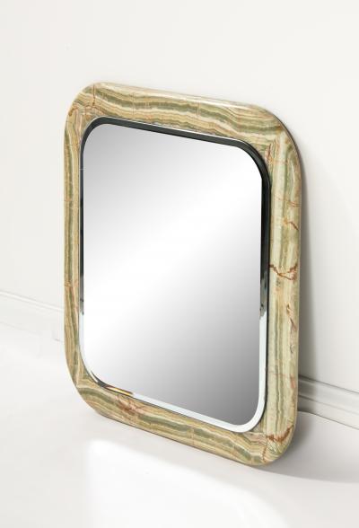 Italian 1970s Square Marble Mirror