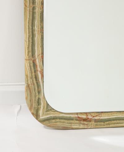 Italian 1970s Square Marble Mirror