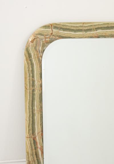 Italian 1970s Square Marble Mirror