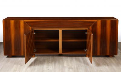 Italian 1970s Walnut Credenza Cabinet