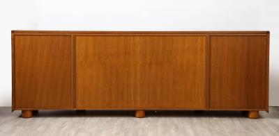 Italian 1970s Walnut Credenza Cabinet