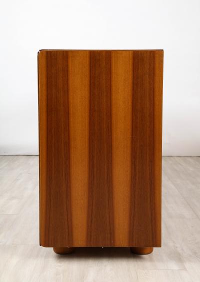 Italian 1970s Walnut Credenza Cabinet