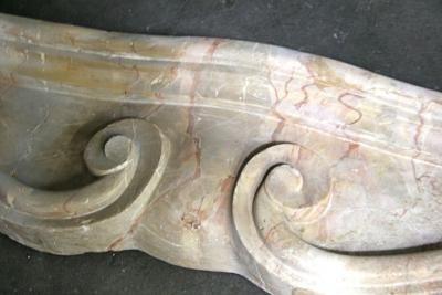 Italian 19th C Marble Fireplace