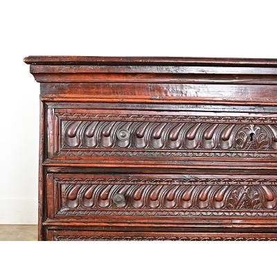 Italian 19th Century Carved Cedar Commode